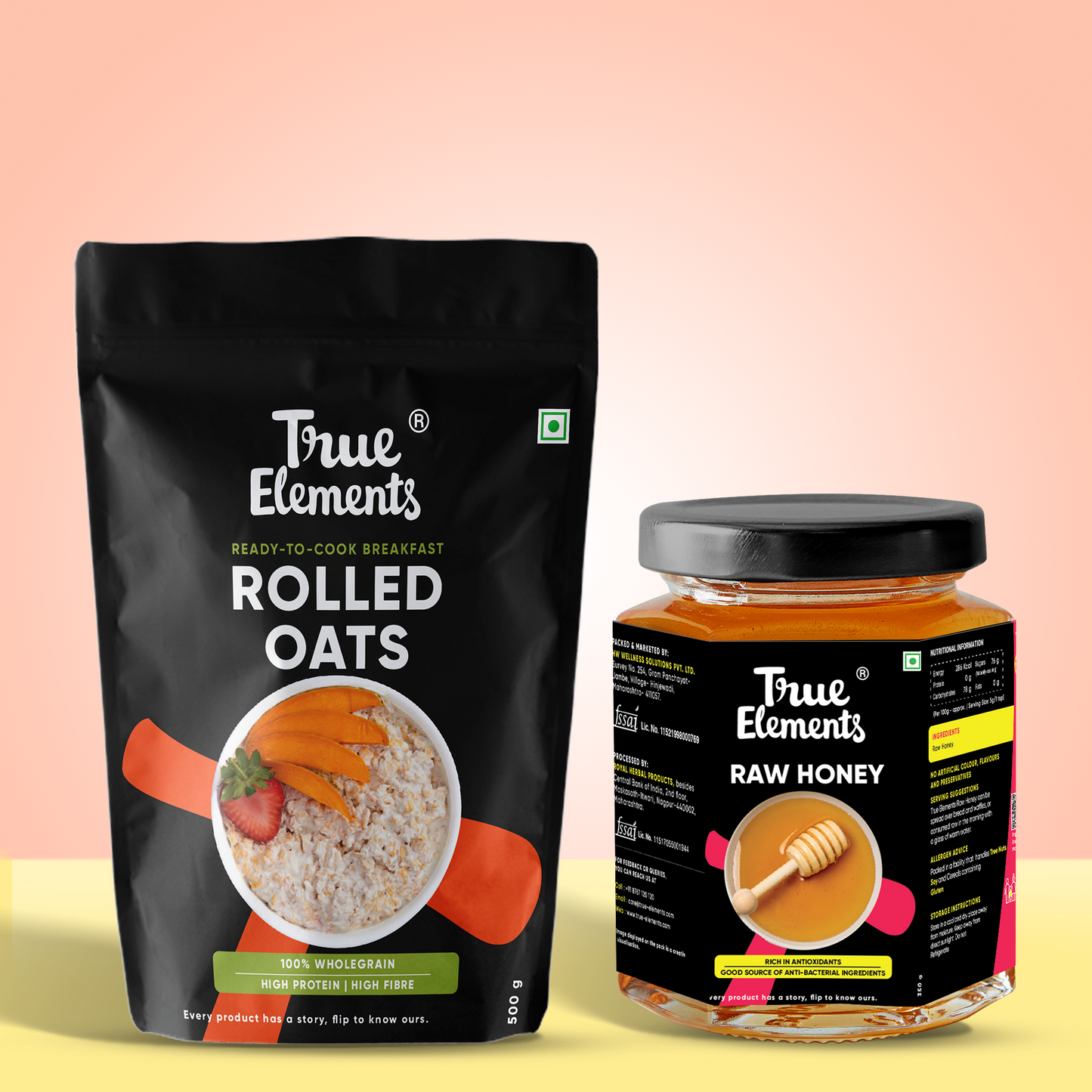 
                  
                    Rolled Oats and Raw Honey Combo (Rolled Oats Gluten Free 500gm & Raw Honey 350gm)
                  
                