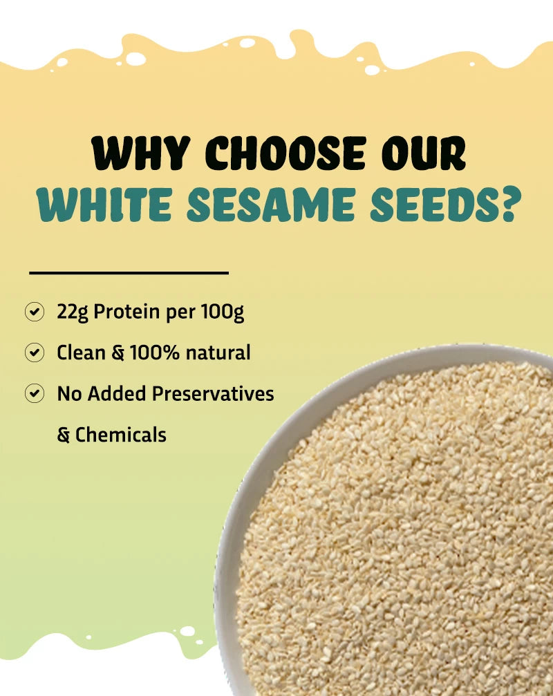 
                  
                    Raw White Sesame Seeds - Rich in Vitamins
                  
                